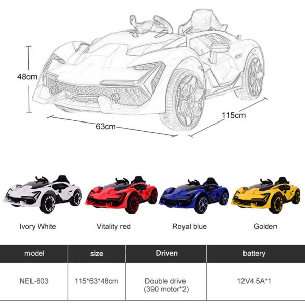 Lamborghini Battery Operated Kids Car Ridertoys - Image 7
