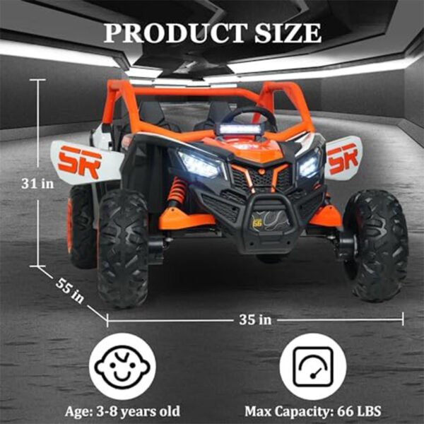 12V Kids Toy Ride-On Pickup – Two-Seater, Bigger Size Car Ridertoys - Image 4