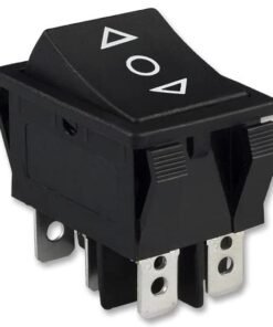 Black Rocker Forward And Backward Button Switch For Kids Electric Ride On Cars, Bikes DPDT 3 Position 16A 250VAC / 20A 125VAC 6 Pi heavy duty Rocker Power Switch