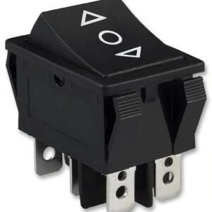 Black Rocker Forward And Backward Button Switch For Kids Electric Ride On Cars, Bikes DPDT 3 Position 16A 250VAC / 20A 125VAC 6 Pi heavy duty Rocker Power Switch