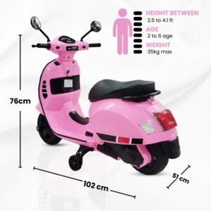 Vespa 12v Battery Operated Rechargeable Ride On Scooter