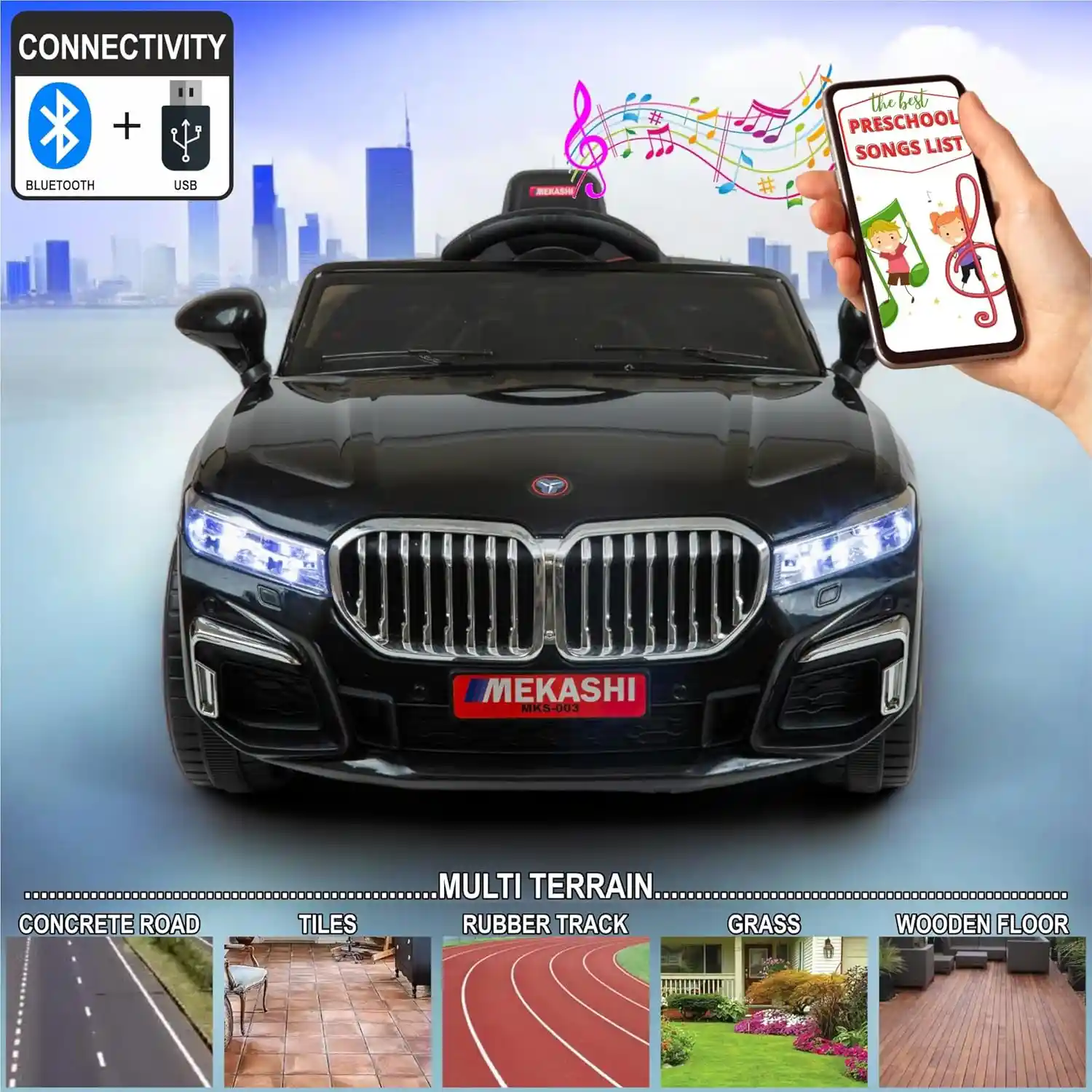 MEKASHI Electric Ride on Car for Kids MKS003 | RIDERTOYS - Image 3