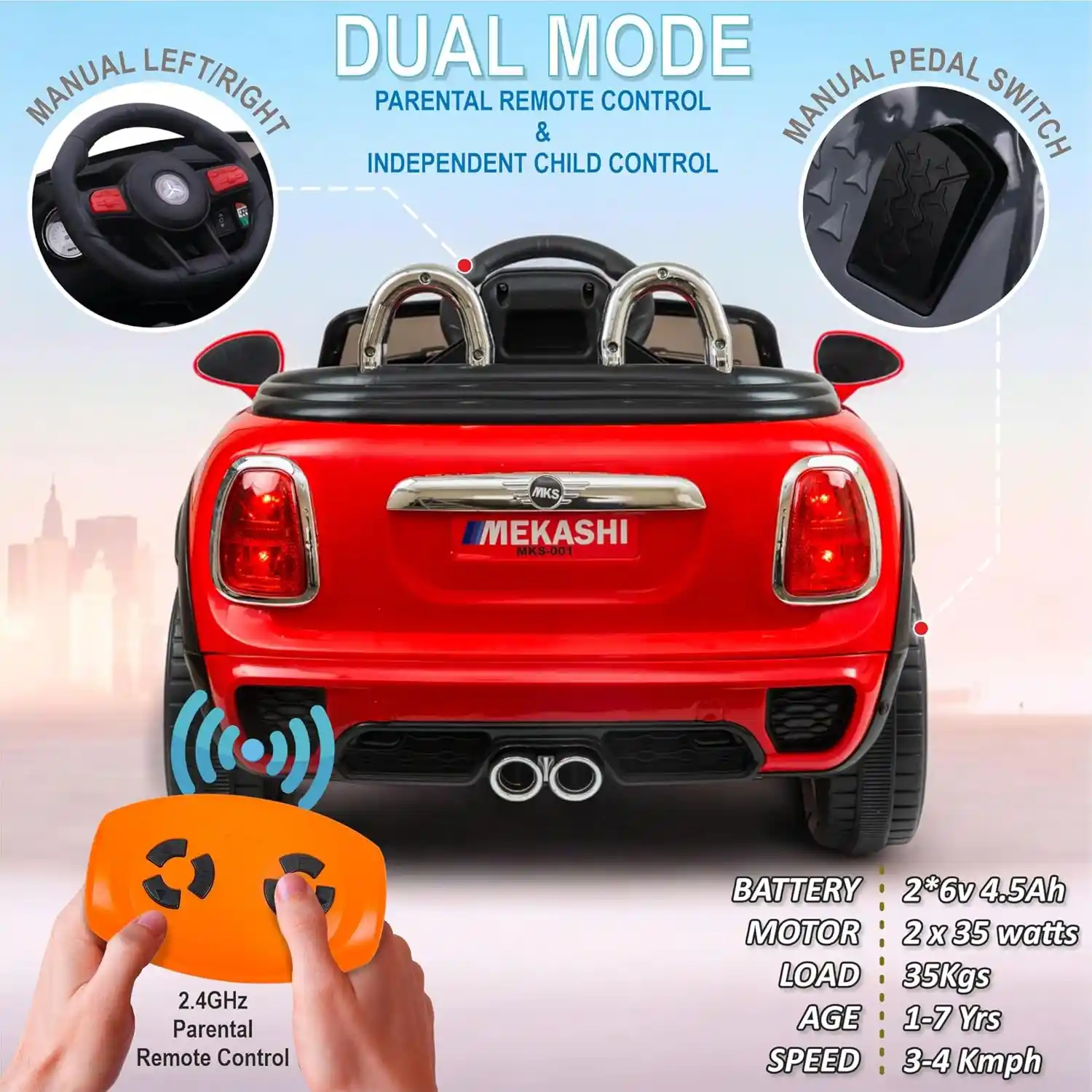 Mini cooper ride on car for kids