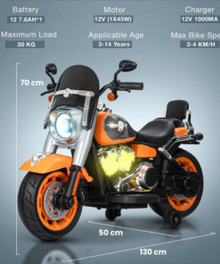 Alternative view of Big size Harley Ride on bike for kids for 2 to 10 yr kids