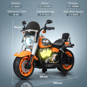 Alternative view of Big size Harley Ride on bike for kids for 2 to 10 yr kids