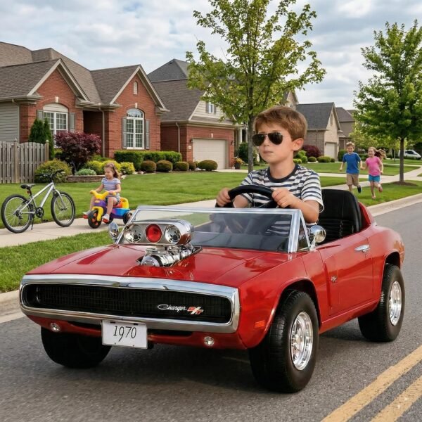 Kids Licensed Dodge Charger 1970 – 12V Electric Ride-On Car for Kids